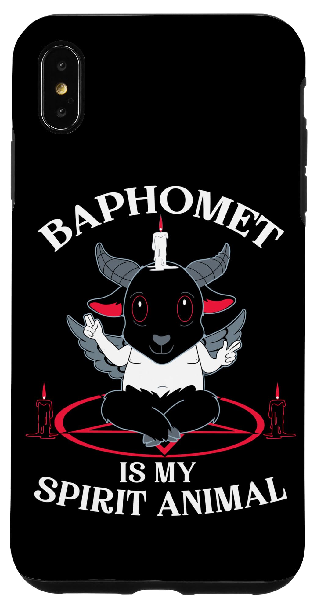 iPhone XS Max Baphomet Is My Spirit Animal Kawaii Occult Satanic Gothic Case
