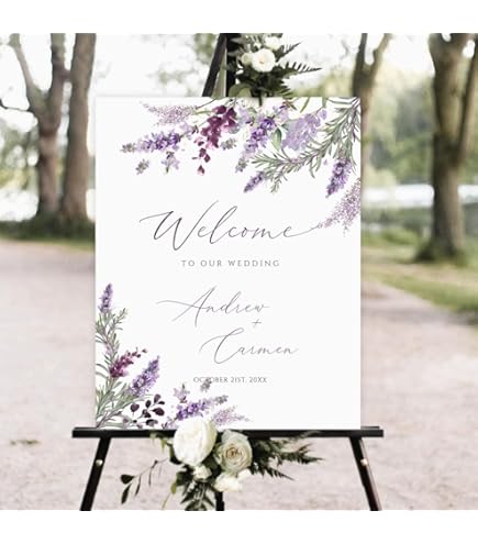Amazon.com: Personalized Wedding Welcome Sign, Wildflower Wedding
