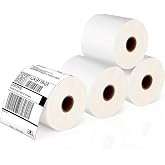 JADENS Thermal Shipping Labels 4x6-350 Labels(4 Rolls), Compatible with Rollo, Brother, Zebra and Most Thermal Printer, Perforated, Commercial Grade, Doesn't Compatible with Dymo