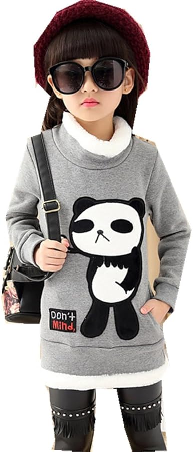 Amazon Com Mv Girls Korean Children Hair Long Shirt Winter Warm