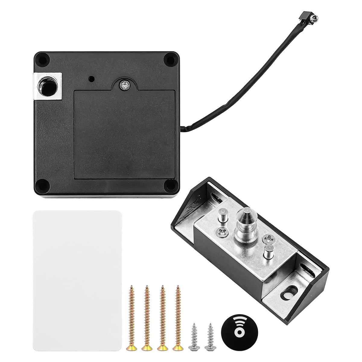 VOANZO RFID Cabinet Lock Kit Invisible Electronic Cabinet Lock Kit Hidden DIY Lock Hidden Card Lock for Wooden Cabinet Cupboard