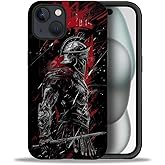 yicomon Compatible with iPhone 15 Case,Warrior Gladiator Pattern Print Matte Phone Case Durable Fashion Funny Liquid Silicone Case Soft Anti-Scratch Shockproof Protective Cover