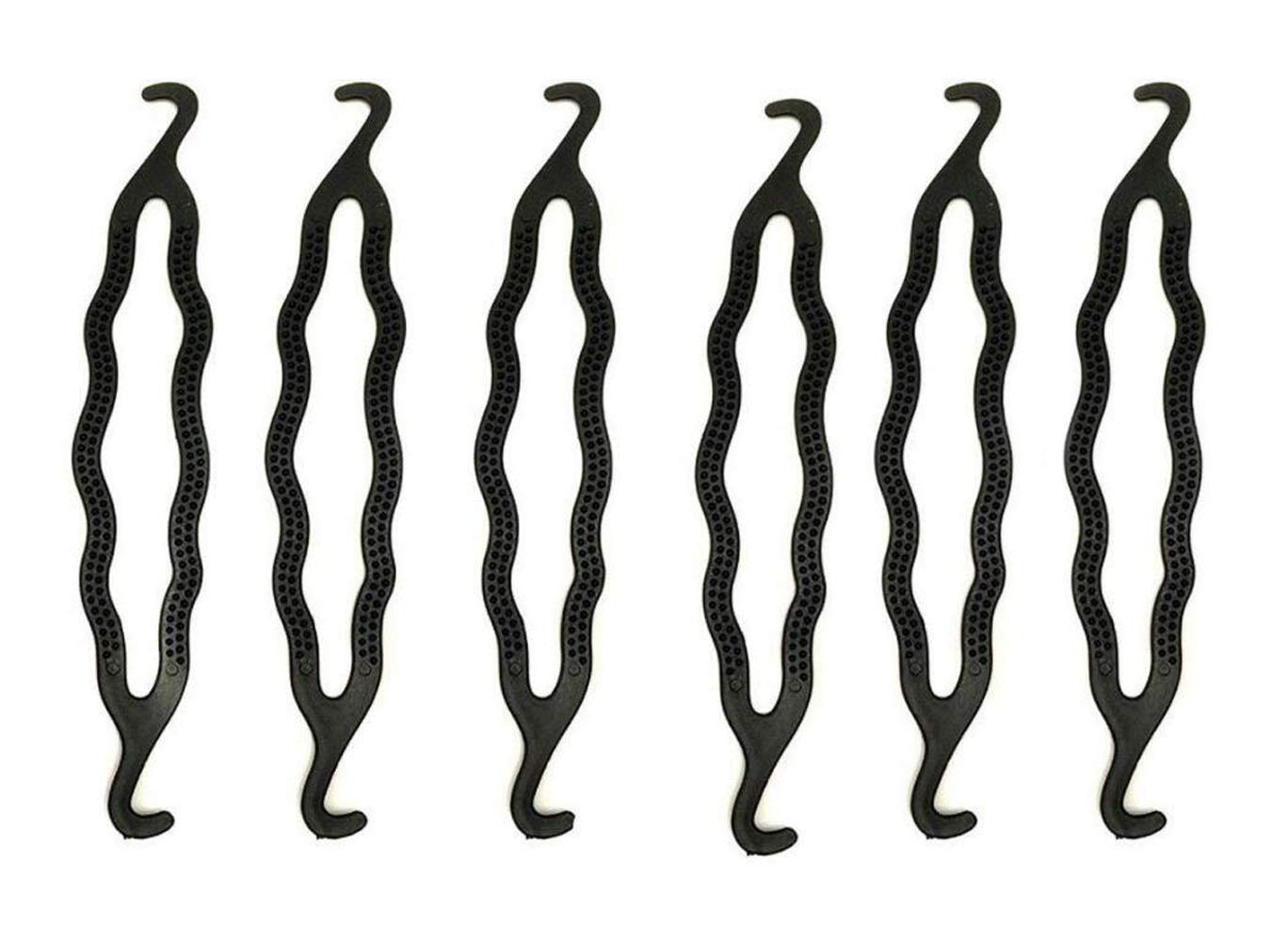 6 Pieces Plastic Bun Maker Curler/Hair Holders Twist Holder Clip Magic Roll Bun Hair Twist Braid Maker Styling Tool