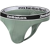 ZONBAILON Sexy Men’s Thong Bamboo Viscose T-Back Bulge Pouch Thongs Briefs Male Low Rise Underwear Pack M L XL 2XL