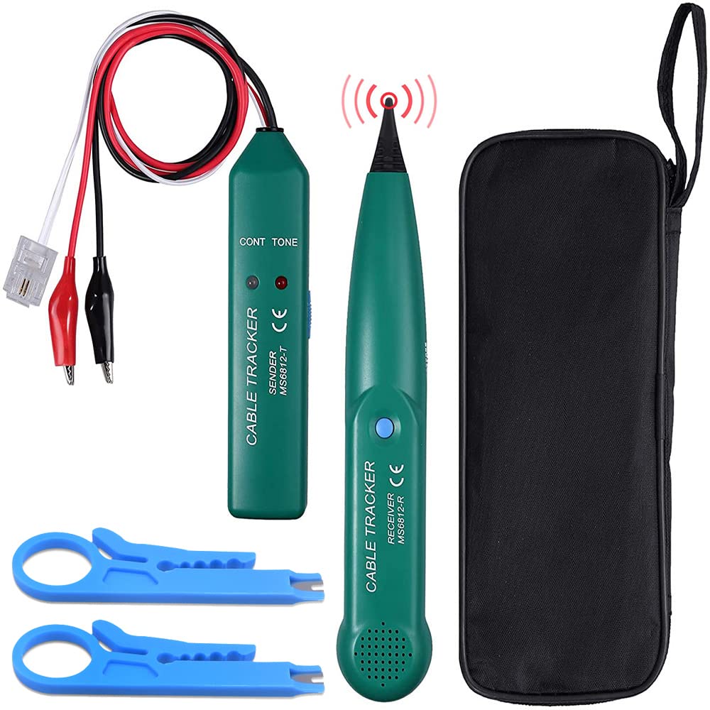 Cable finder cable tester MS6812, cable break detector cable tester cable tracker telephone line test continuity test LAN tester with wire cutter