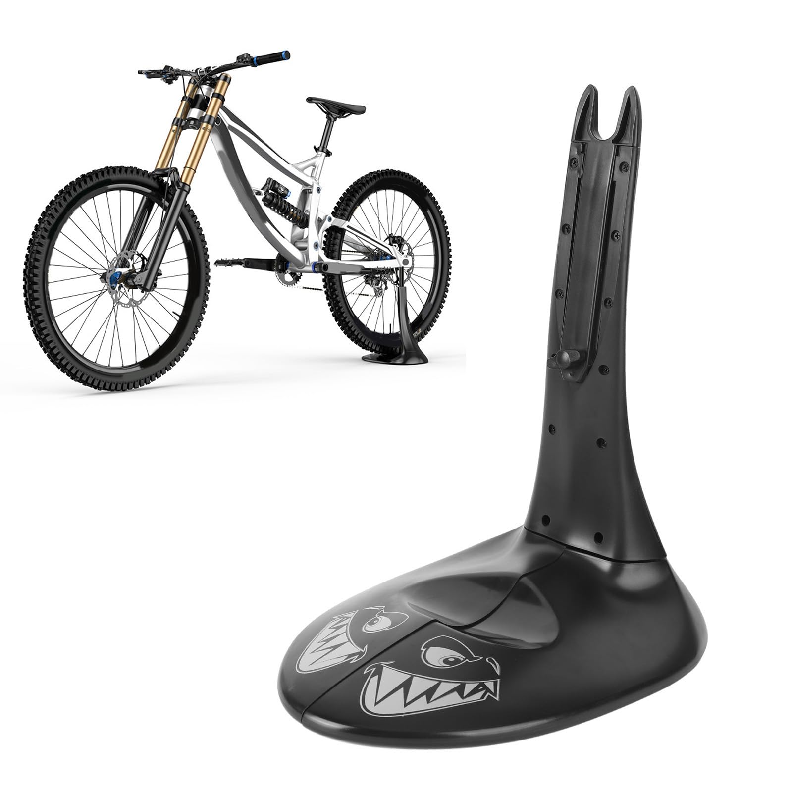 Restokki ENLEE Bicycle Kickstand for 26-29 Inch Bikes, Sturdy Floor Parking Stand with Rear Rack Accessory, Stable Parking for Road and Mountain Bikes