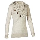 Merryfun Women's Sport Casual Long Sleeve Knitted Draped Button Blouse Top, G L