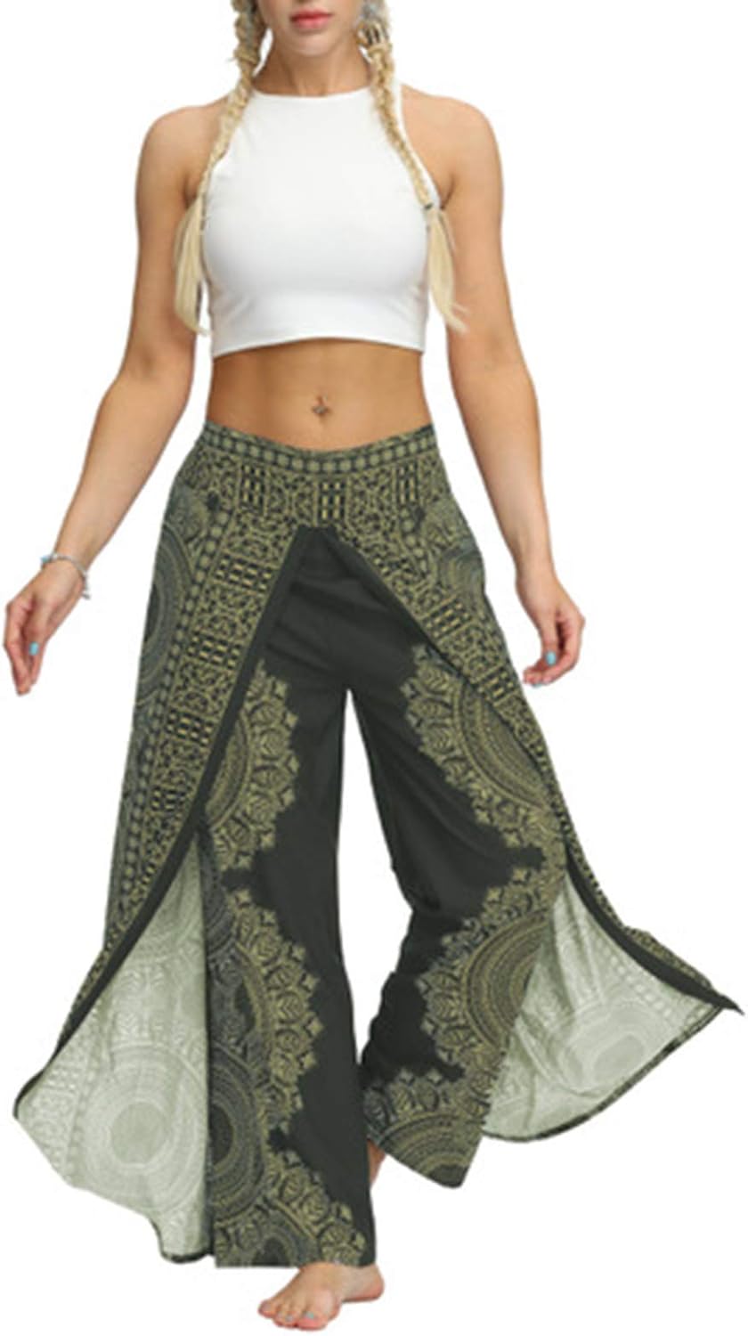 CORAFRITZ Damen Loose Side Split Yoga Pants Bauchweg Sweatpants Lounge