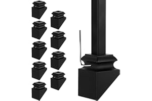Gyykzz Iron Baluster Slant Shoes with Screw 9 Pack, Stair Baluster Shoes Slant Angle Use for 1/2 Inch Square Staircase Balusters, Matte Black Wrought Spindles for Staircase Interior Slant Shoes