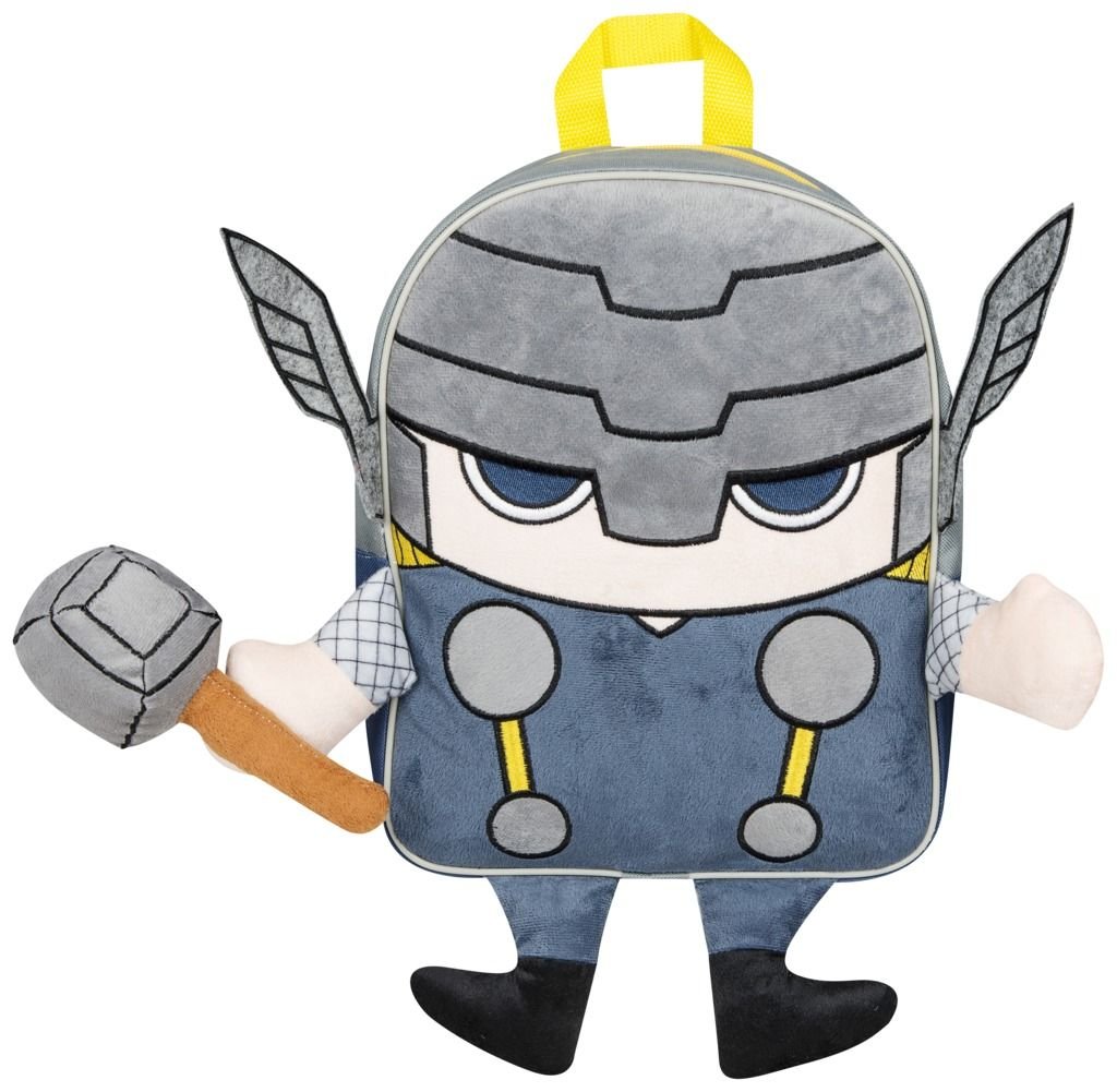 Kids Backpack School Book Bag Fluffy Plush Backpack (Thor Plush Backpack)