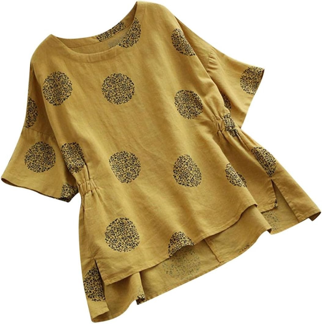 plus size linen tops sale