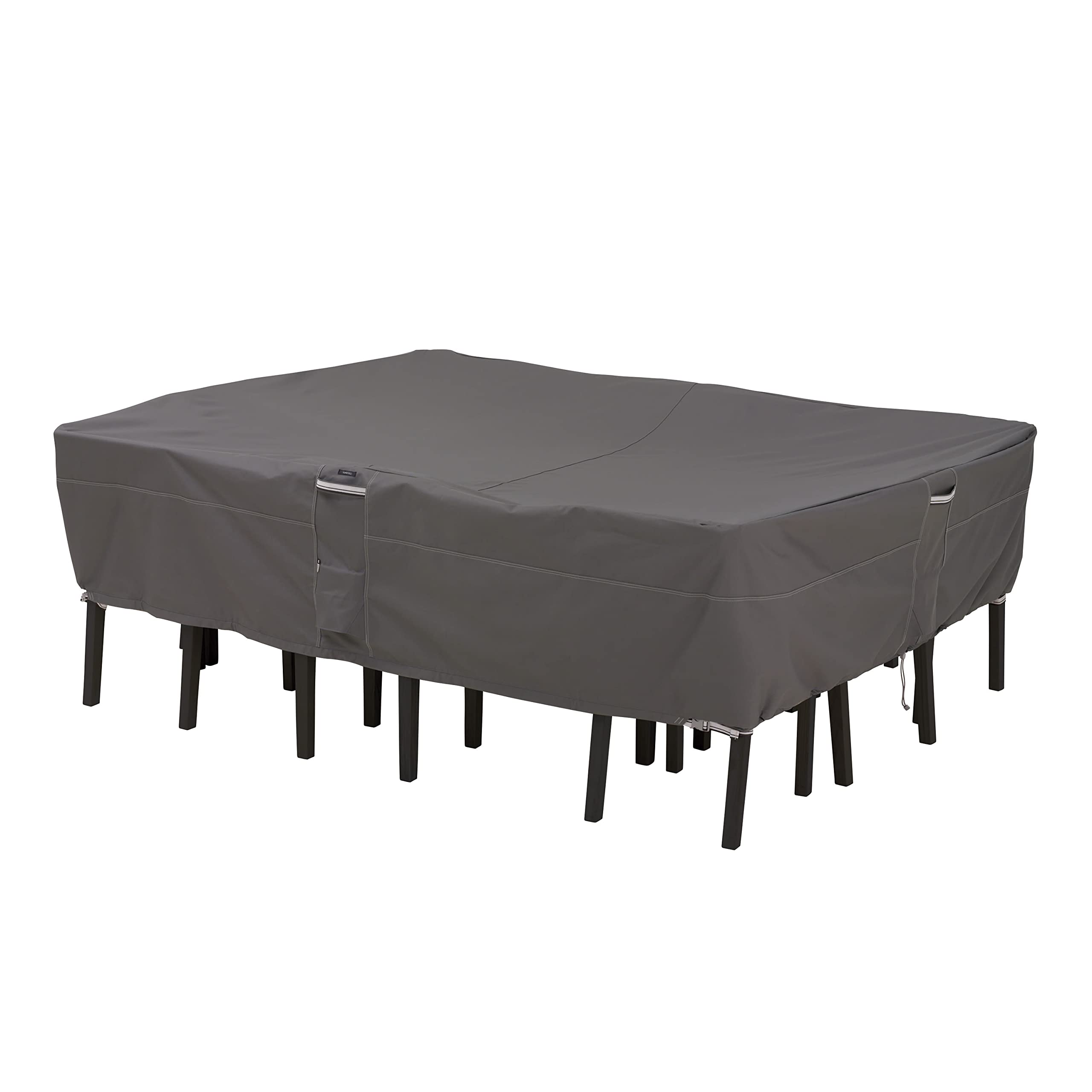 Photo 1 of Classic Accessories Ravenna Water-Resistant 128 Inch Rectangular/Oval Patio Table & Chair Set Cover, Outdoor Table Cover