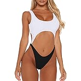 Sovoyontee Women's Sexy One Piece Swimsuits Cheeky Thong Bikini Bathing Suit