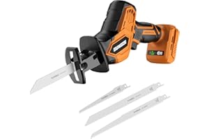 GUNOZE Cordless Reciprocating Saw for DeWalt 20V Battery, 3 Variable Speed 0-3500 Brushless Recipro Saw, Tool-free Blade Change, 4 Saw Blade Potable Recipro Saw kit for Wood/Metal/PVC Cuts - Tool Only