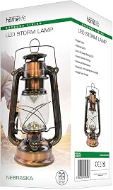 Homelife Nebraska LED Storm Lamp Copper 15 LEDs Battery Operated Dimmer view 6