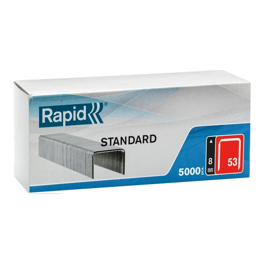 Rapid 40108658 Staples 53/8 mm Standard Zinc-Plated Pack of 5000