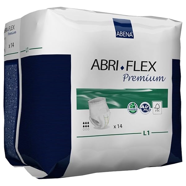 ABENA ABRI-FLEX PREMIUM PROTECTIVE UNDERWEAR, LEVEL 1, (EXTRA SMALL TO XX-LARGE SIZES) LARGE, 14 COUNT