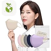 HOMSSEM Arte Korean Mask For Adults Dust Mask Made In Korea 2d–4Layer Protective Filter Ideal Fit for Comfortable 5 Color (Beige 25p)