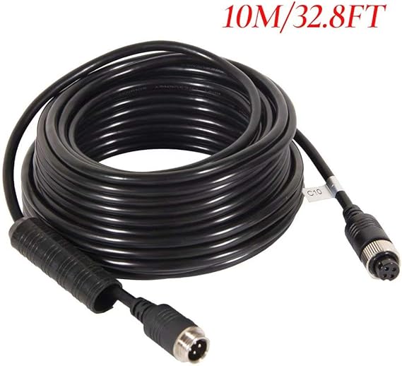 Backup Camera Cable 4PIN Video Power Aviation Extension Wire for