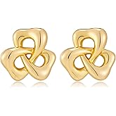 MIJENITI Gold Chunky Earrings for Women,Dainty Statement Stud Earrings Gold Fashion Jewelry