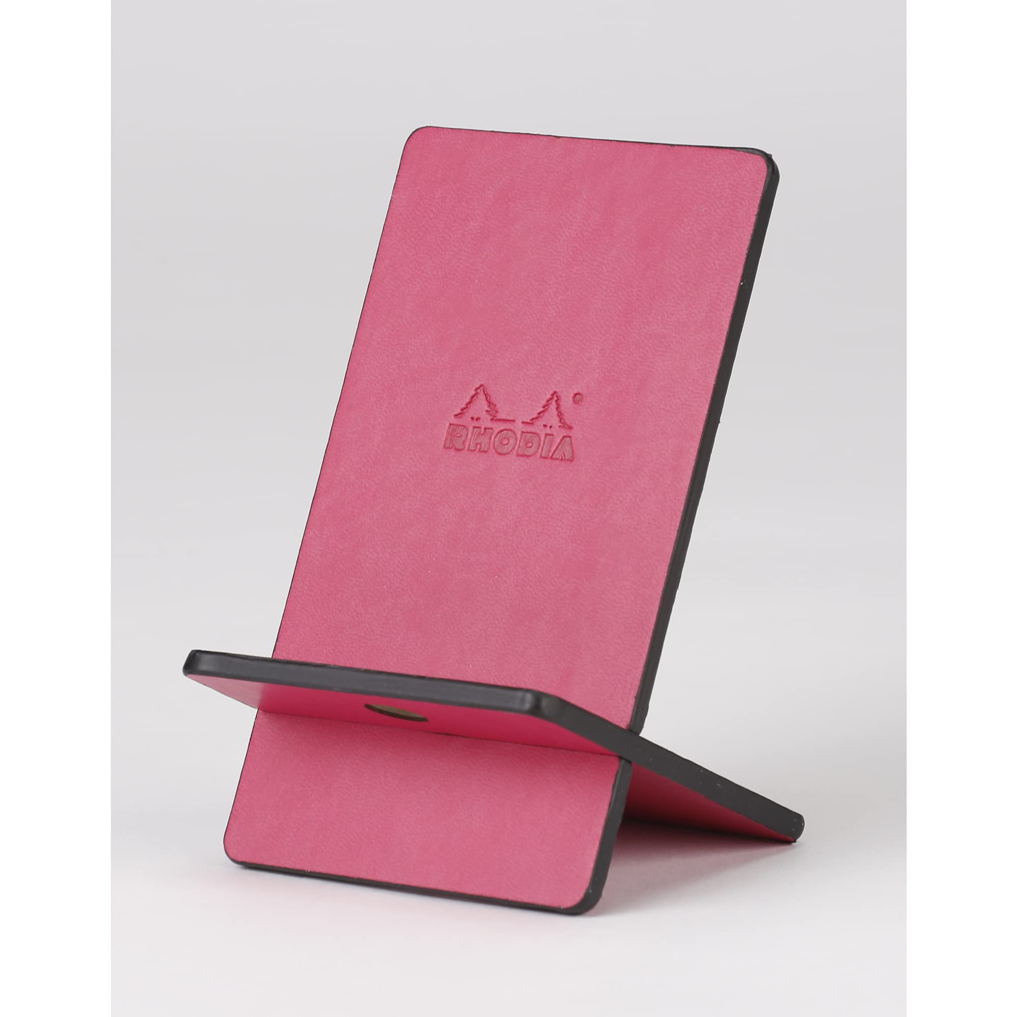 RHODIA 194429C - Iris Mobile Phone Stand - 8x8.5x13 cm - Faux Leather Exterior - Rhodiarama Home Office Collection - Office Organization & Design Storage