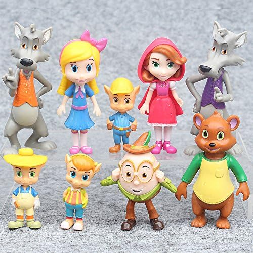 gg Goldie and Bear Fairytale Friends 9 PCS Figure Toys Gift Cake Toppers