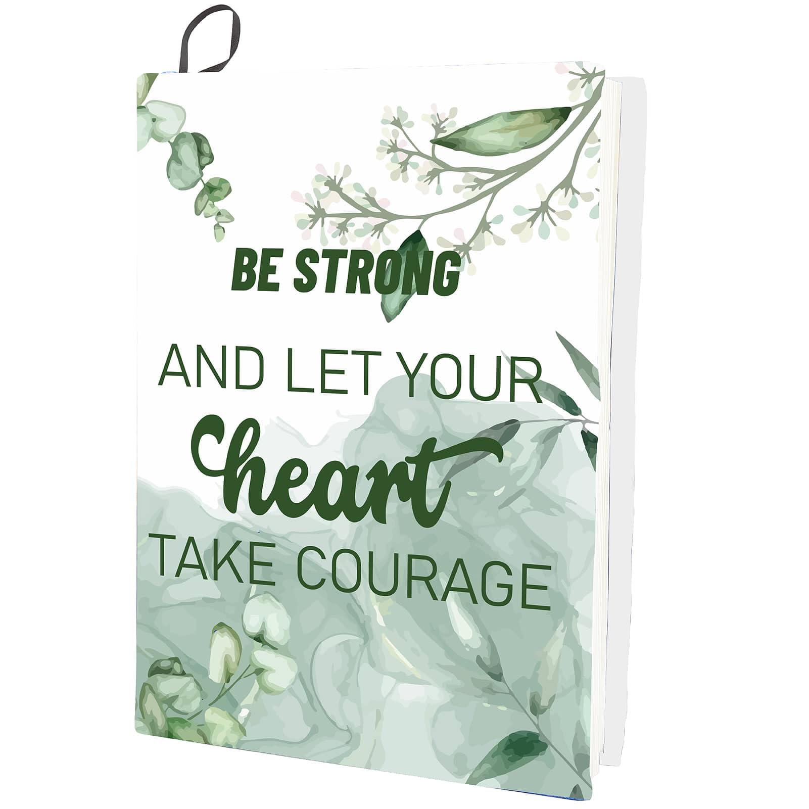 CRASPIRE Leaf Stretchable Book Cover Eucalyptus Leaves Plant Washable Reusable Large Nylon Book Protector Elastic Notebook Wraps Suitable for Most Hardcover Books Classroom Students — image 1