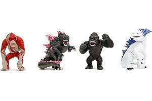 JADA TOYS Godzilla x Kong 2.5" 4-Pack Die-Cast Figures, Toys for Kids and Adults