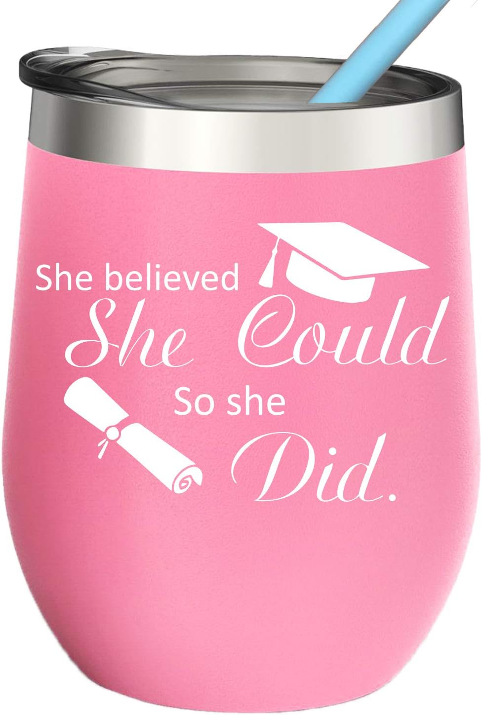 Graduation Gifts For Her， College Graduation Gifts High School， Inspiring Gifts For Girl Best Friends Wine Glass