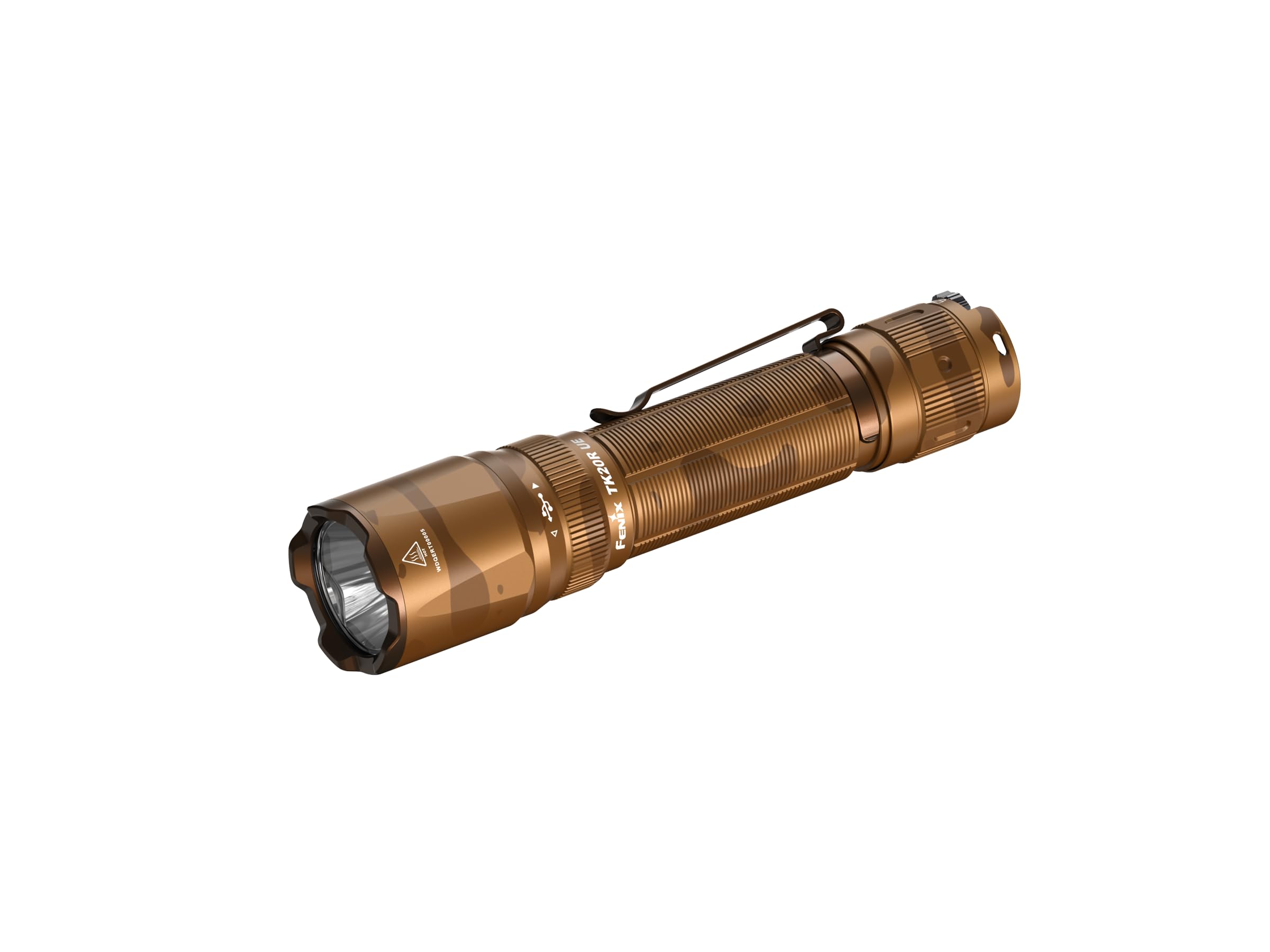 fenix TK20R UE Desert Camouflage, Rechargeable Long Range Ultra Bright Police Torch | 2800 lumens | 465m | 40 Hrs Max | Instant Strobe | 21700 Battery Powered | IP68
