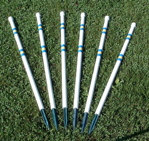 Affordable Agility Stick in the Ground 6 Pole Weave Set