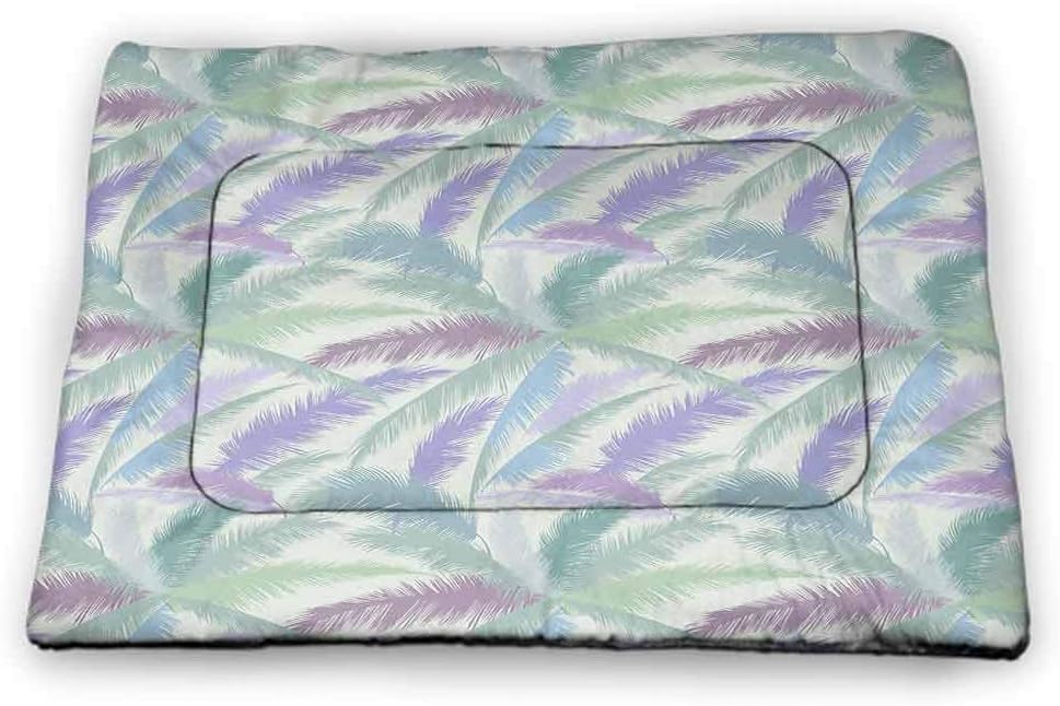 prunushome Halloween Cat Beds Cartoon Girl with Sugar Skull Makeup Retro Seasonal Artwork Swirled Trees Boo Multicolor