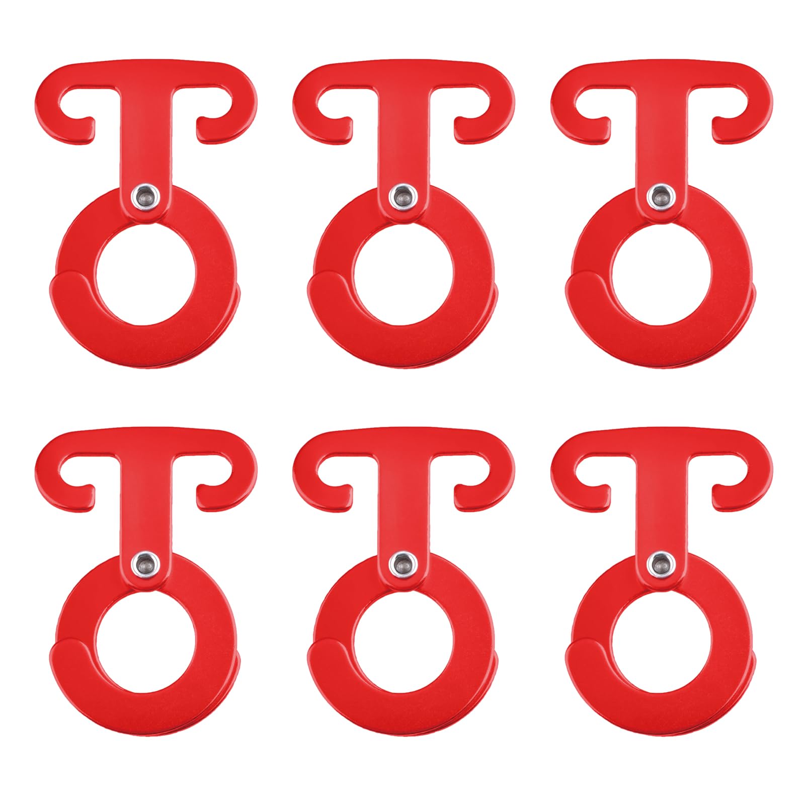 TRIWONDER Guy Rope Tensioners Guy Lines Tent Cord Adjuster Paracord Rope Buckle for Camping Hiking Backpacking, Outdoor Tent Accessory (E - Red - 6 Pcs)