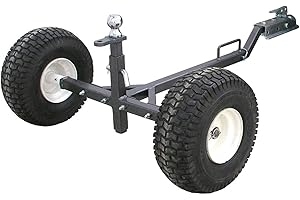 Tow Tuff Heavy Duty 4 Wheeler Weight Distributing Adjustable Trailer Moving Dolly 800 Pound Load Capacity for ATV and UTV, Silver