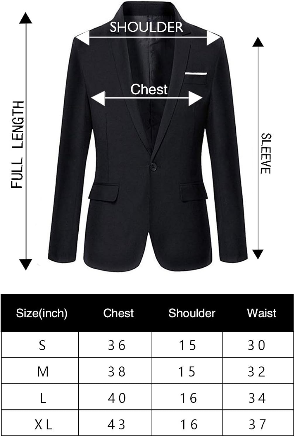 Mens Slim Fit Casual One Button Blazer Jacket at  Men’s Clothing store