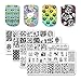 BEAUTYBIGBANG 4Pcs Nail Stamping Plate Holiday Theme - Easter Holloween Animal Image Plates Nail Art Design Stamp Kit Manicure Template set