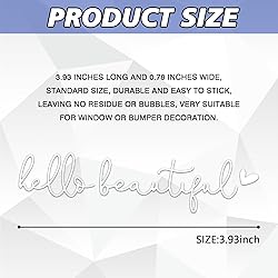 UZZH Hello Beautiful Car Rearview Mirror Stickers
