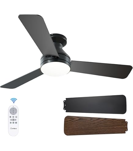 CJOY Ceiling Fan with Lights, 52 Inch Low Profile Ceiling Fans