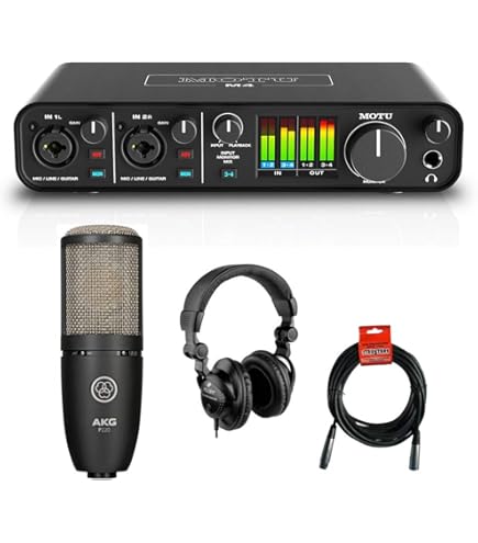 Amazon.com: Motu M4 4x4 USB Audio Interface with MXL 770 Cardioid