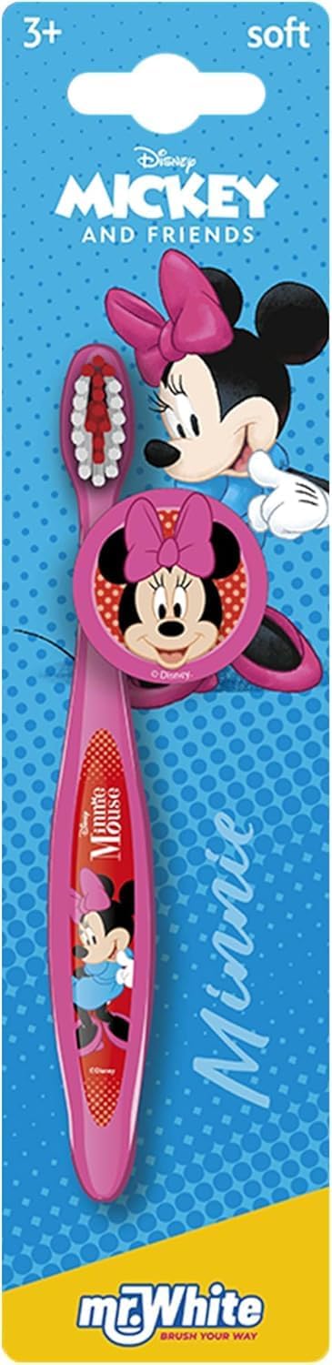 MR.WHITE BRUSH YOUR WAY Disney Minnie Mouse Kids Toothbrush Soft Bristles 3-12