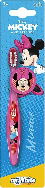 MR.WHITE BRUSH YOUR WAY Disney Minnie Mouse Kids Toothbrush Soft Bristles 3-12