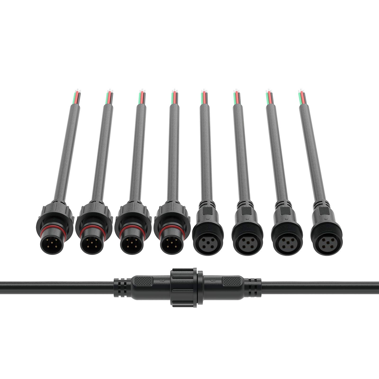 BTF-LIGHTING 5 Pin Electrical Connector 22AWG IP65