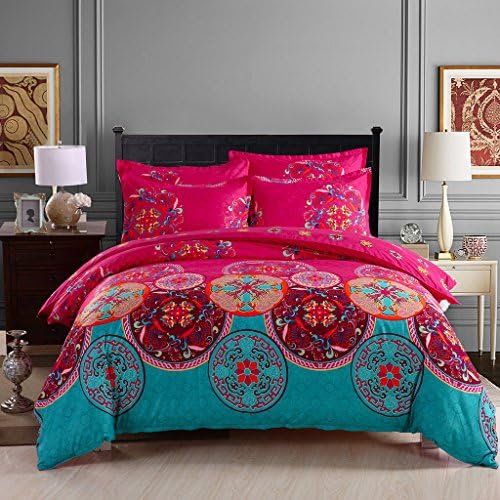 GOOFUN-B9K Duvet Cover Set 3pcs Lightweight Microfiber Bedding set 1 Duvet Cover 2 Pillow Shams Comfortable, Breathable, Soft, Extremely Durable,King Size