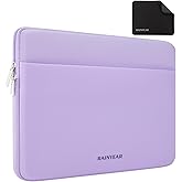 RAINYEAR Laptop Sleeve Case 13.3 Inch, Protective Portable Case with Front Pocket, Briefcase Handbag Laptop Bag Compatible with 13.3-14 Inch Laptop PC, 14 Inch MacBook Pro M5 M4 M3 M2 M1, Purple