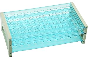 LSVERDE 1 Pcs Test Tube Rack for 12/13 mm Tubes, 50 Holes with Hole Diameter 13mm, Detachable Plastic Centrifuge Tube Holder