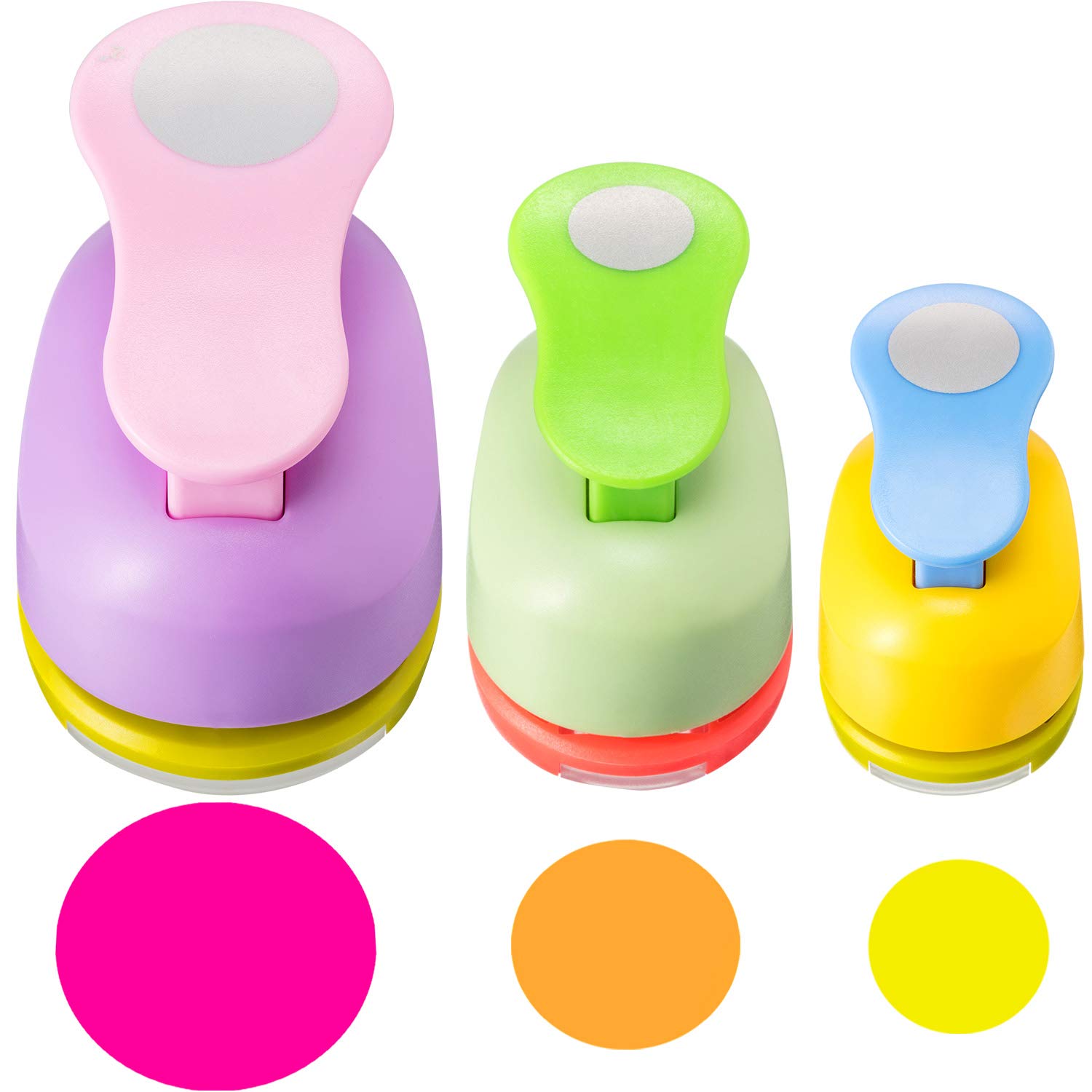 Chengu 3 Pieces Circle Punch 2 Inch 1 Inch 5/8 Inch Paper Punchers