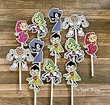 12 Cupcake Toppers TEEN TITANS GO