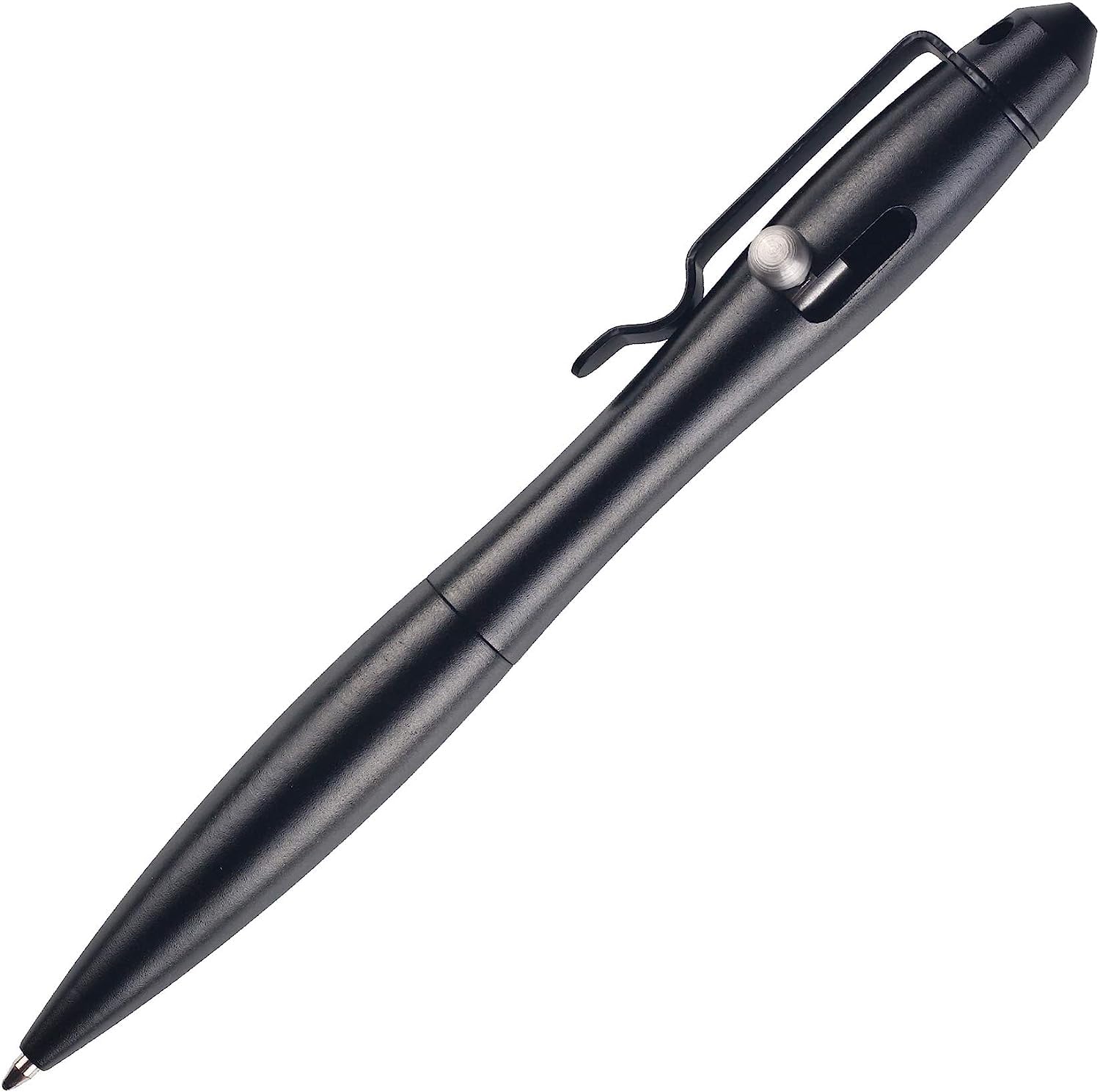 SMOOTHERPRO Bolt Action Pen Ballpoint Pen Weight Balanced Stainless Steel Clip for Office School Business Color Black (TP026)