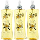 Vanilla by Body Fantasies, 3 Pack 8 oz Fragrance Body Spray for Women
