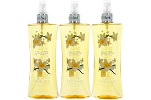 PARFUMS DE COEUR Vanilla by Body Fantasies, 3 Pack 8 oz Fragrance Body Spray for Women